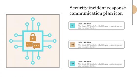 Security Incident Response Communication Plan Icon Professional Pdf