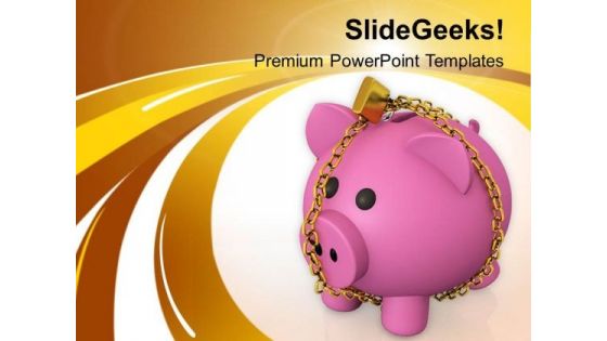 Security Lock On Money Bank Business PowerPoint Templates Ppt Backgrounds For Slides 0313 Security Lock On Money Bank Business PowerPoint Templates Ppt Backgrounds For Slides 0313