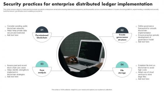 Security Practices For Enterprise Distributed Ledger Implementation Template Pdf