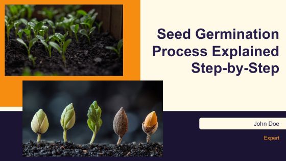 Seed Germination Process Explained Step By Step PPT Template AT