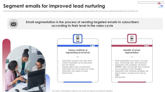 Segment Emails For Improved Lead Nurturing Various Techniques For Managing Guidelines PDF