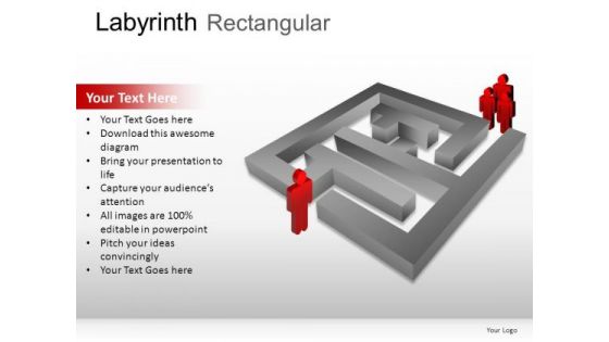 Segment Labyrinth Rectangular PowerPoint Slides And Ppt Diagram Templates