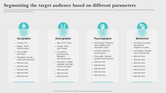 Segmenting The Target Audience Innovative Business Promotion Ideas Template Pdf