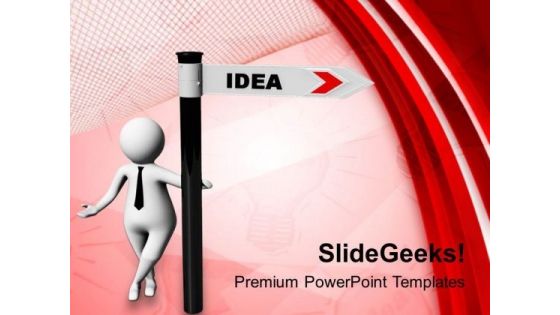 Select The Directional Sign Idea PowerPoint Templates Ppt Backgrounds For Slides 0713