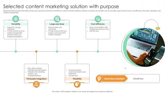Selected Content Marketing Solution With Purpose Comprehensive Guide For Marketing Technology Selected Content Marketing Solution With Purpose Comprehensive Guide For Marketing Technology