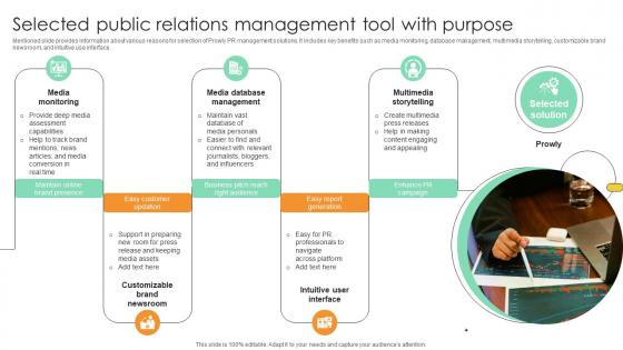 Selected Public Relations Management Tool With Comprehensive Guide For Marketing Technology