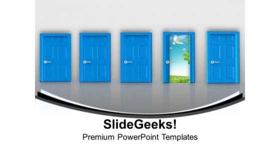 Selecting Ideal Door Is Important PowerPoint Templates Ppt Backgrounds For Slides 0713