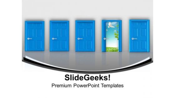 Selecting Ideal Door Is Important PowerPoint Templates Ppt Backgrounds For Slides 0713