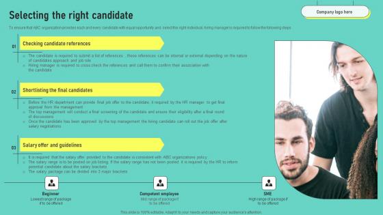 Selecting The Right Candidate Human Resources Hiring Guide Optimal Introduction Pdf