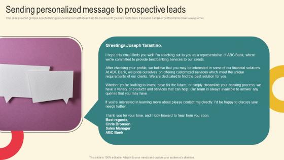 Sending Personalized Message Marketing Plan Boosting Client Retention In Retail Banking Themes Pdf