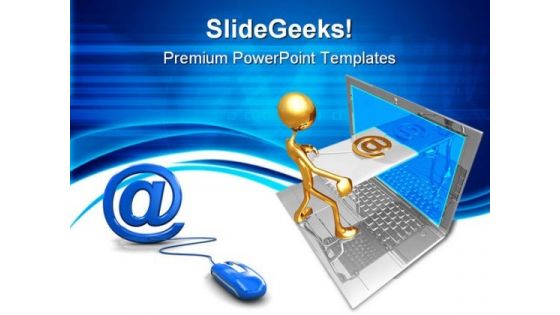 Sending Receiving E Mail Internet PowerPoint Themes And PowerPoint Slides 0811