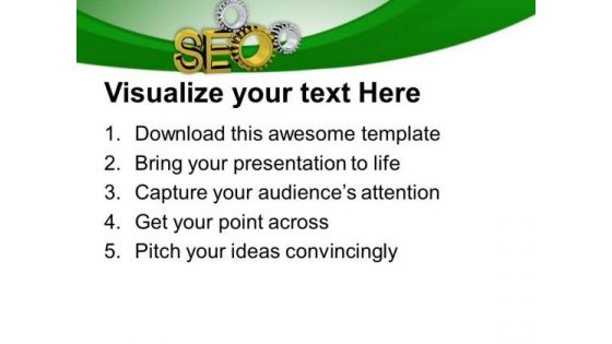 Seo Concept With Gears PowerPoint Templates Ppt Backgrounds For Slides 0713