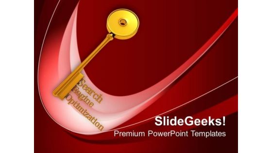 Seo Golden Key E Commerce PowerPoint Templates Ppt Backgrounds For Slides 0213