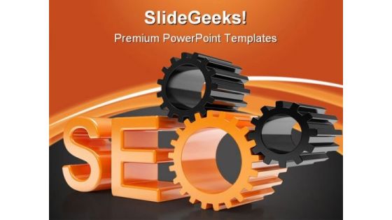 Seo Search Engine Gears Technology PowerPoint Templates And PowerPoint Backgrounds 0411