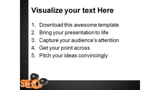 Seo Search Engine Gears Technology PowerPoint Themes And PowerPoint Slides 0411