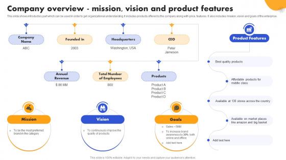 SEO Strategy To Improve ROI Company Overview Mission Vision Strategy SS V