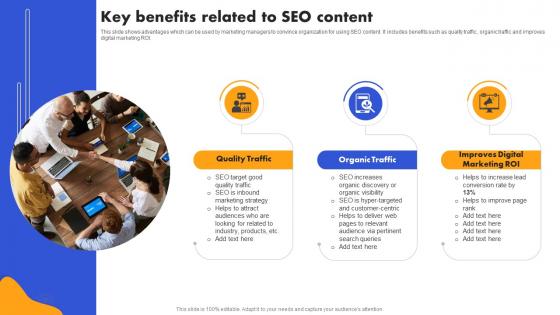 SEO Strategy To Improve ROI Key Benefits Related To SEO Content Strategy SS V