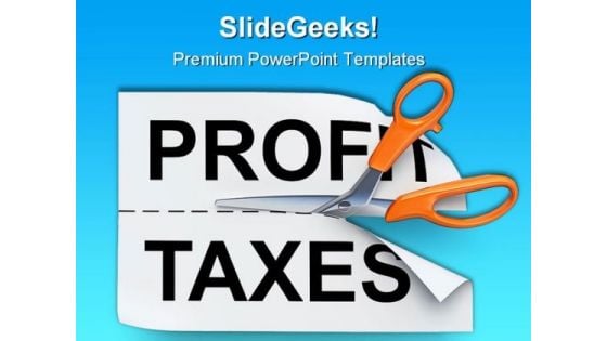 Separates Profit And Taxes Business PowerPoint Themes And PowerPoint Slides 0411