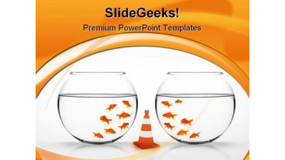 Separation Between Animal PowerPoint Template 0810