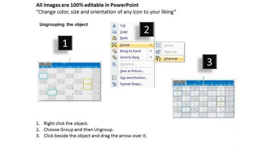 September 2013 Calendar PowerPoint Slides Ppt Templates
