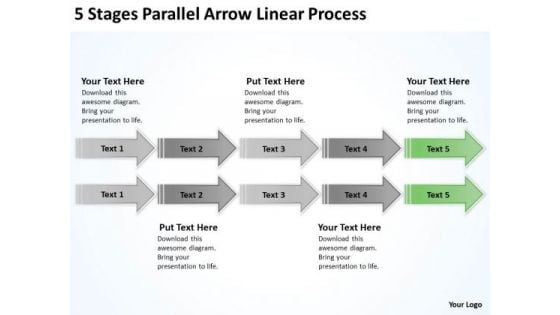 Serial And Parallel Processing 5 Stages Arrow Linear Ppt PowerPoint Slides