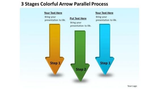 Serial Processing Vs Parallel Colorful Arrow PowerPoint Templates