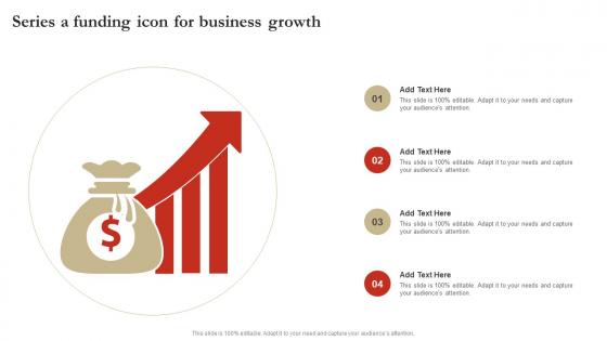 Series A Funding Icon For Business Growth Structure Pdf