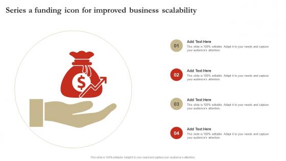 Series A Funding Icon For Improved Business Scalability Microsoft Pdf