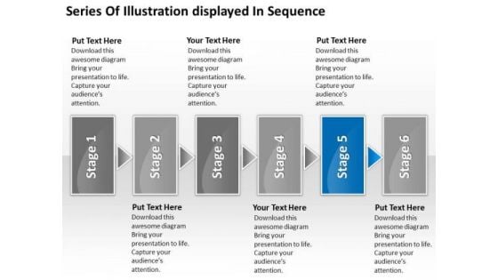 Series Of Illustration Displayed In Sequence Business Plan Templet PowerPoint Slides