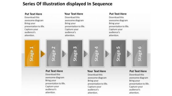 Series Of Illustration Displayed In Sequence Model Business Plan PowerPoint Templates