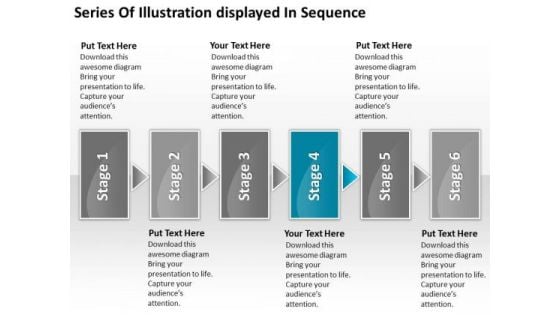 Series Of Illustration Displayed In Sequence Online Business Plans PowerPoint Slides