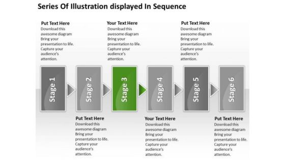 Series Of Illustration Displayed In Sequence Sample Business Plan Outline PowerPoint Slides