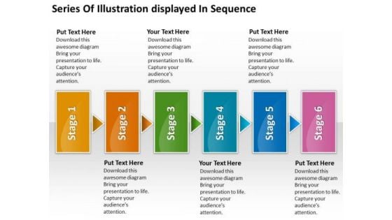 Series Of Illustration Displayed In Sequence Workflow Management Slides PowerPoint