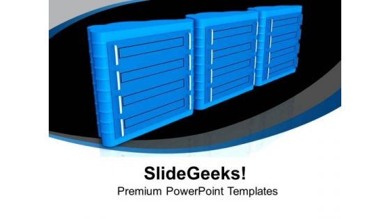 Server With Cloud Concept PowerPoint Templates Ppt Backgrounds For Slides 0813