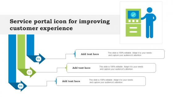 Service Portal Icon For Improving Customer Experience Slides Pdf