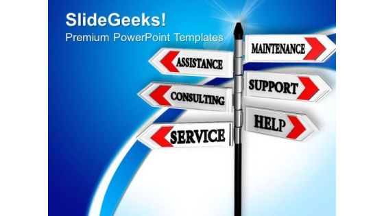 Service Support Assistance PowerPoint Templates And PowerPoint Themes 0912