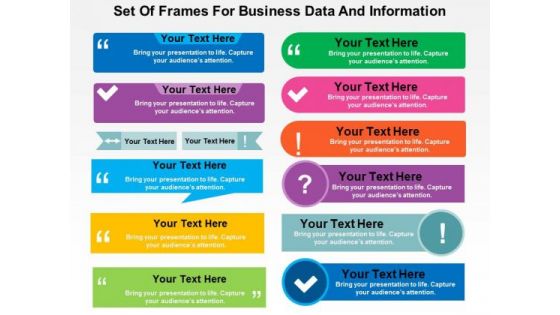 Set Of Frames For Business Data And Information PowerPoint Template Set Of Frames For Business Data And Information PowerPoint Template