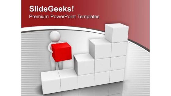 Set Of White Cubes PowerPoint Templates Ppt Backgrounds For Slides 0713