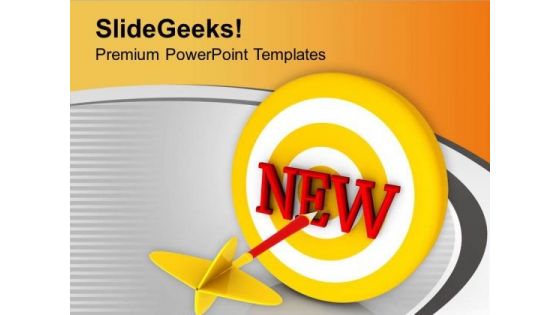 Set The New Target For Business PowerPoint Templates Ppt Backgrounds For Slides 0513