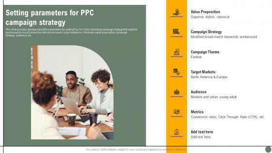 Setting Parameters For PPC Exhaustive Guide Of Pay Per Click Advertising Initiatives Themes Pdf