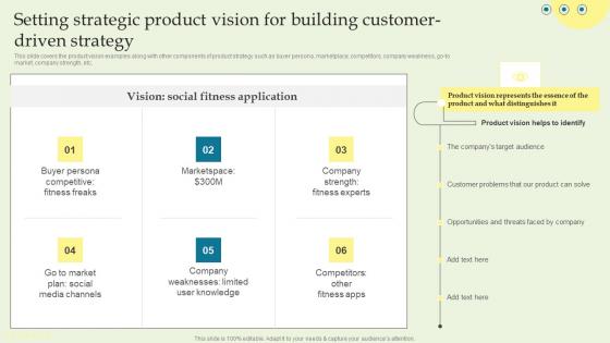 Setting Strategic Product Vision For Building Product Techniques And Innovation Slides PDF