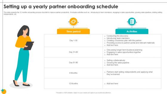 Setting Up A Yearly Partner Onboarding Schedule Partner Relationship Ppt Template Setting Up A Yearly Partner Onboarding Schedule Partner Relationship Ppt Template