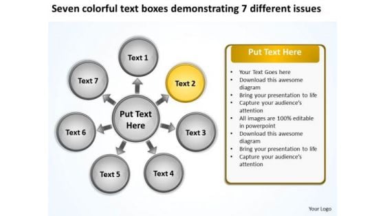 Seven Colorful Text Boxes Demonstrating 7 Different Issues Gear Network PowerPoint Slides Seven Colorful Text Boxes Demonstrating 7 Different Issues Gear Network PowerPoint Slides