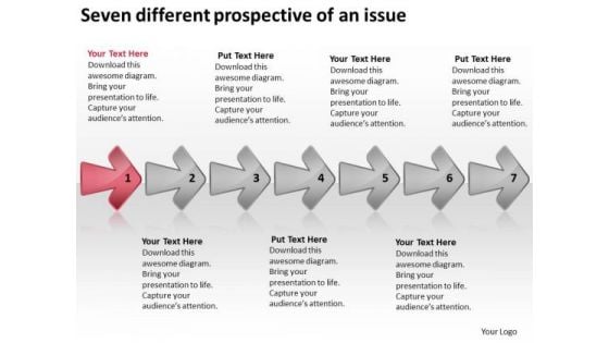 Seven Different Prospective Of An Issue Examples Business Plan Outline PowerPoint Templates