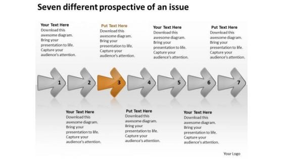 Seven Different Prospective Of An Issue Outline Business Plan PowerPoint Slides