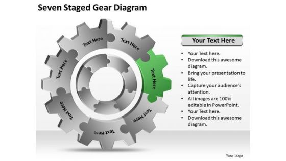 Seven Staged Gear Diagram Ppt How To Prepare Business Plan PowerPoint Templates