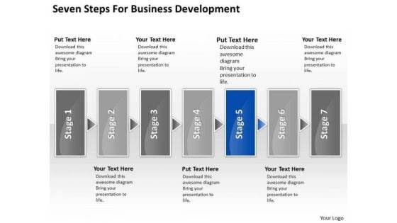 Seven Steps For Business Development Basic Plan Outline PowerPoint Slides