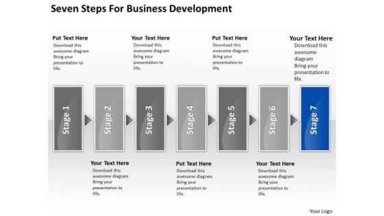 Seven Steps For Business Development Who Writes Plans PowerPoint Templates
