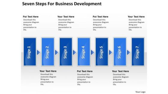 Seven Steps For Business Development Workflow Management Slides PowerPoint
