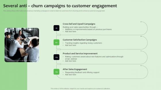 Several Anti Churn Campaigns To Customer Strategies To Manage Sales Funnel Portrait Pdf